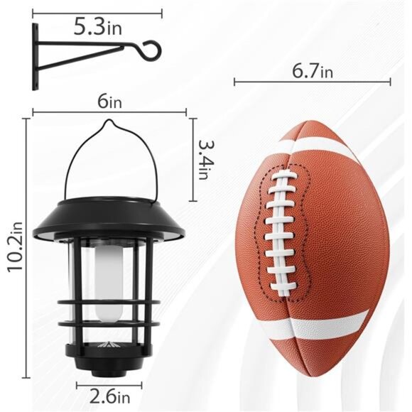 Solar Lanterns Outdoor Waterproof, 2 Pack Flickering Flames Wall Garden Decor - Picture 13 of 16